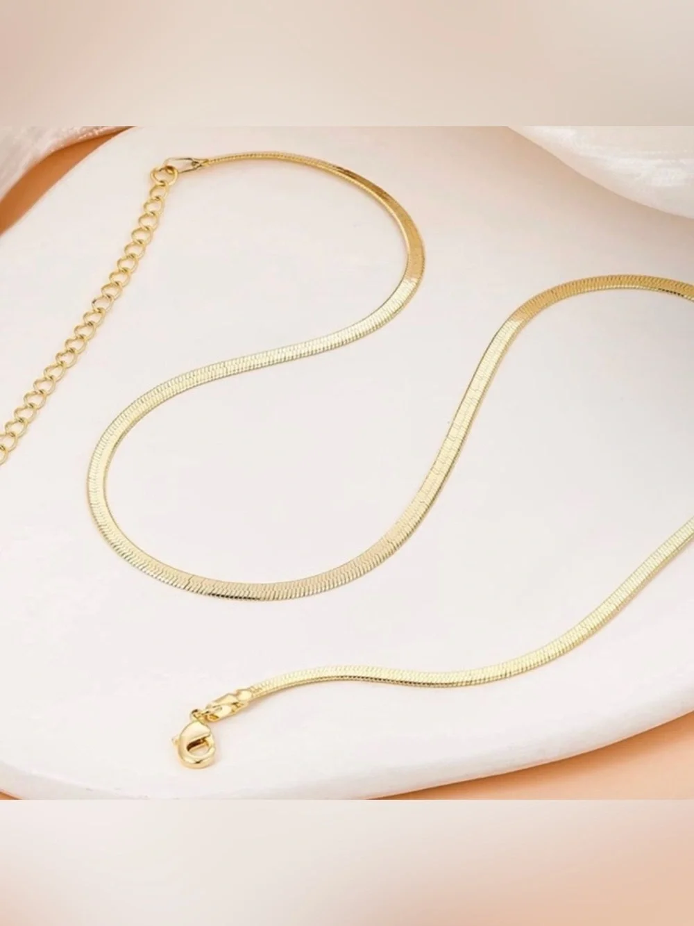 14k Gold Plated 3mm Snake Chain Necklace